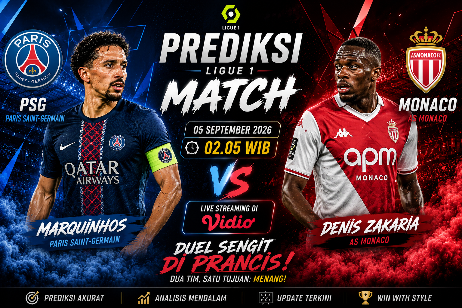 Prediksi PSG vs Monaco 5 September 2026
